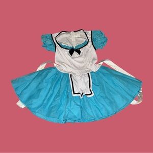 Spirit Halloween Alice In Wonderland Dress Costume Enchanted Cosplay Rabbit Emo